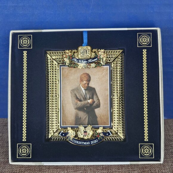 Official 2020 White House Christmas Ornament Honoring JFK 35th President - Picture 1 of 9